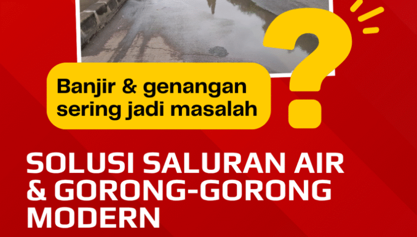 Pemasangan saluran air beton precast di proyek jalan Bali oleh PT Ceto Bali Makmur.